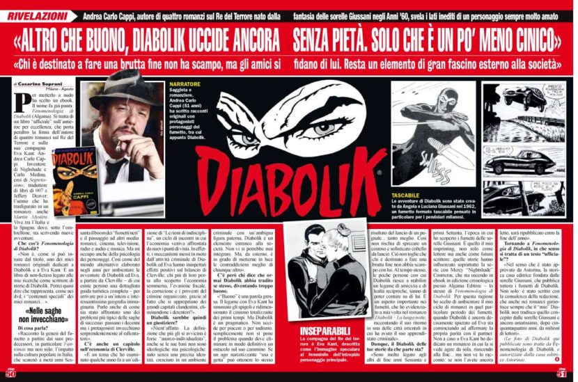 Stop intervista Andrea Carlo Cappi per “Fenomenologia di Diabolik” !