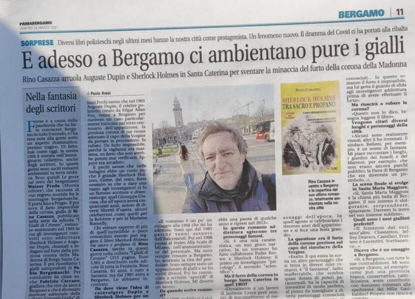 Primabergamo intervista Rino Casazza: “Così ho portato Sherlock Holmes in Italia”